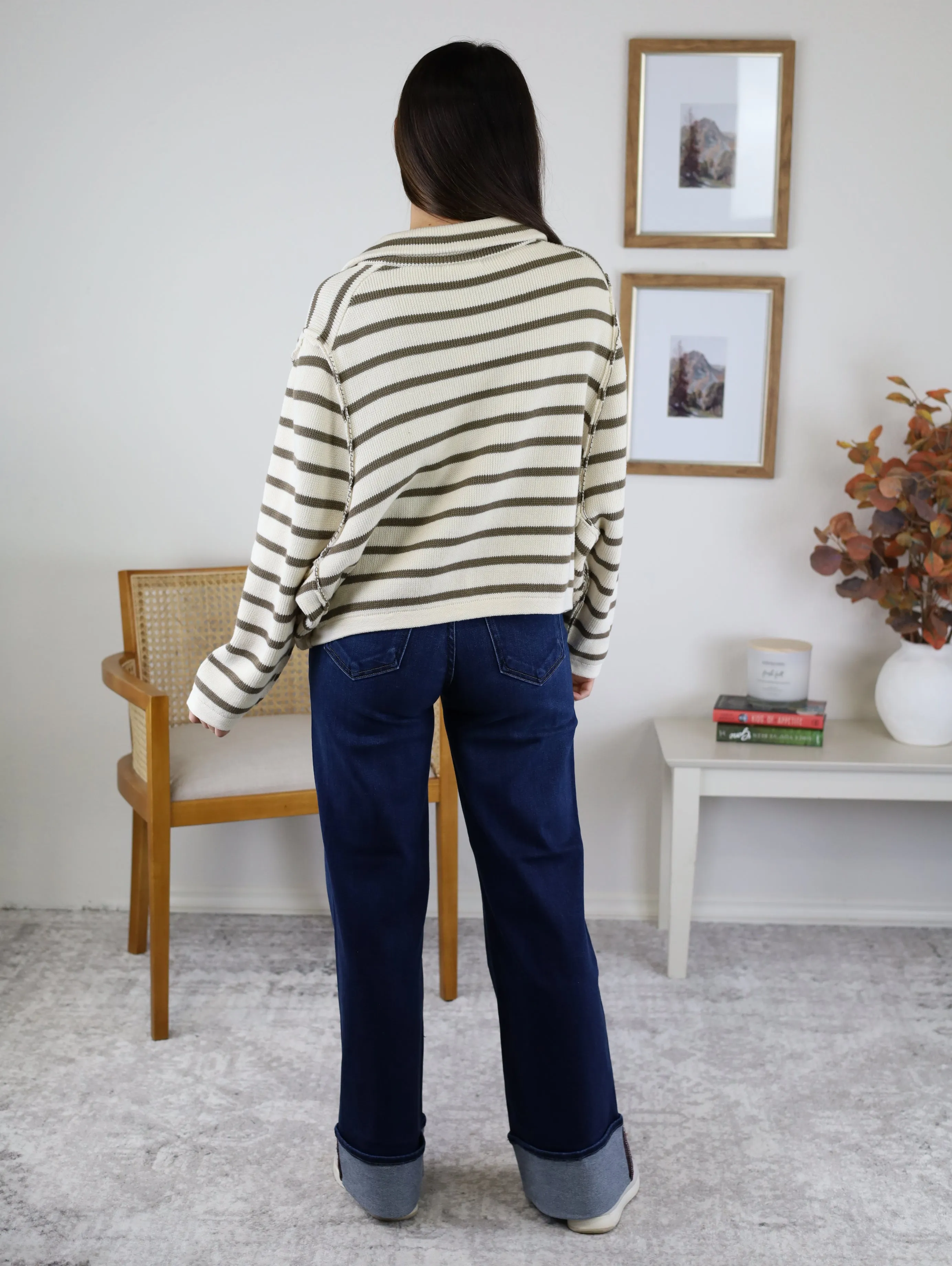 April Striped Knit Cardigan