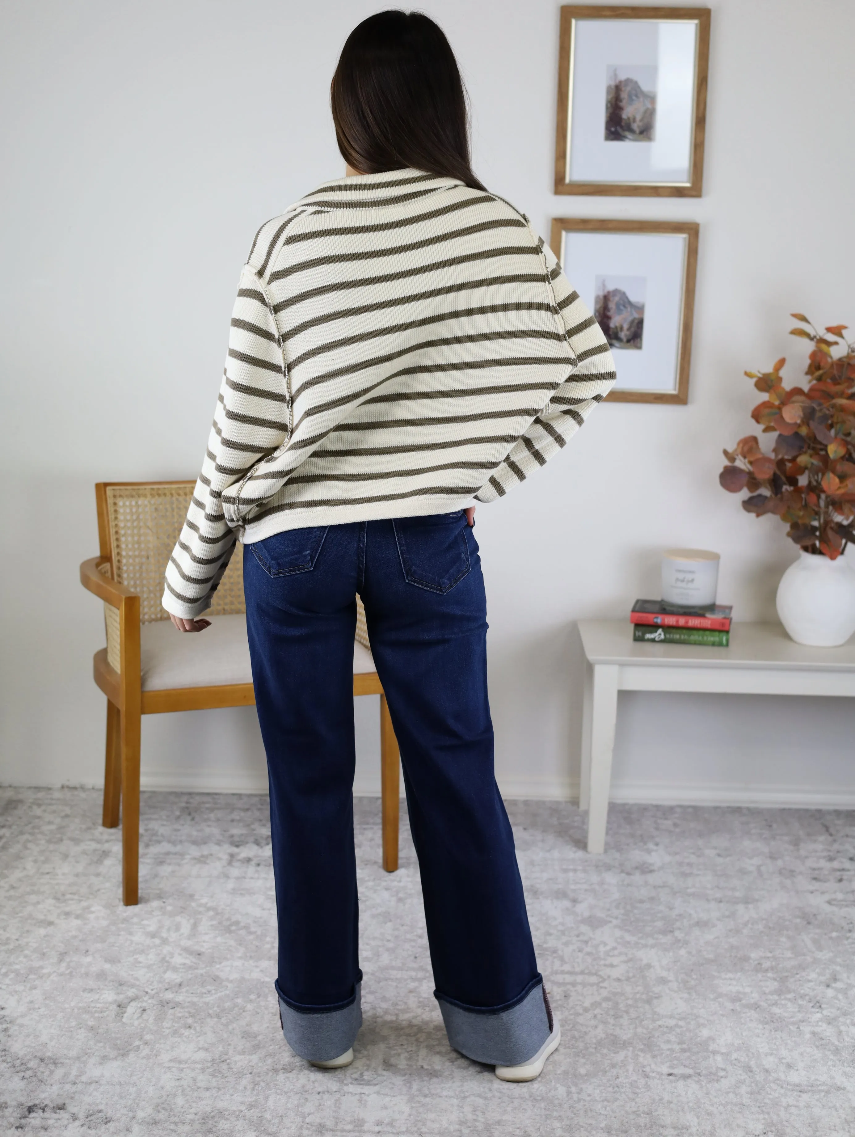 April Striped Knit Cardigan