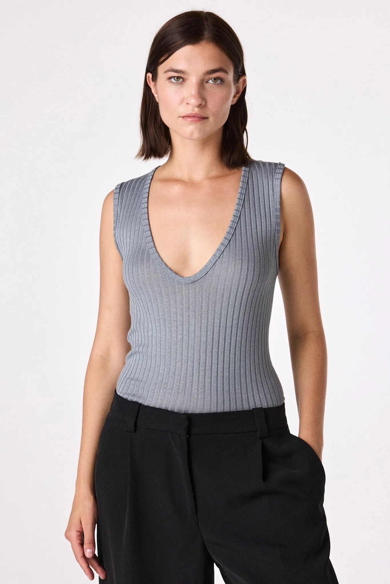 AVA TANK slate blue