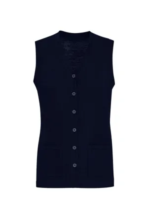 BIZCARE CK961LV BUTTON FRONT KNIT VEST