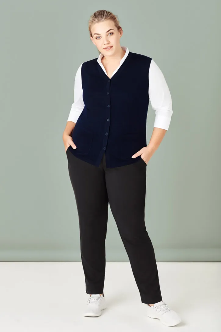 BIZCARE CK961LV BUTTON FRONT KNIT VEST