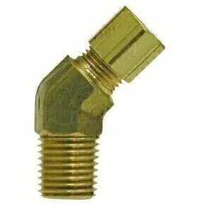 Brass Compression 45 Degree Elbow