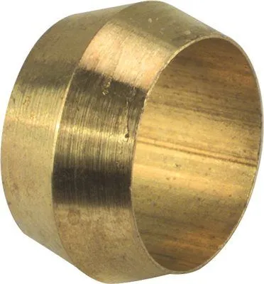 Brass Compression Sleeve 1/4" Lead Free