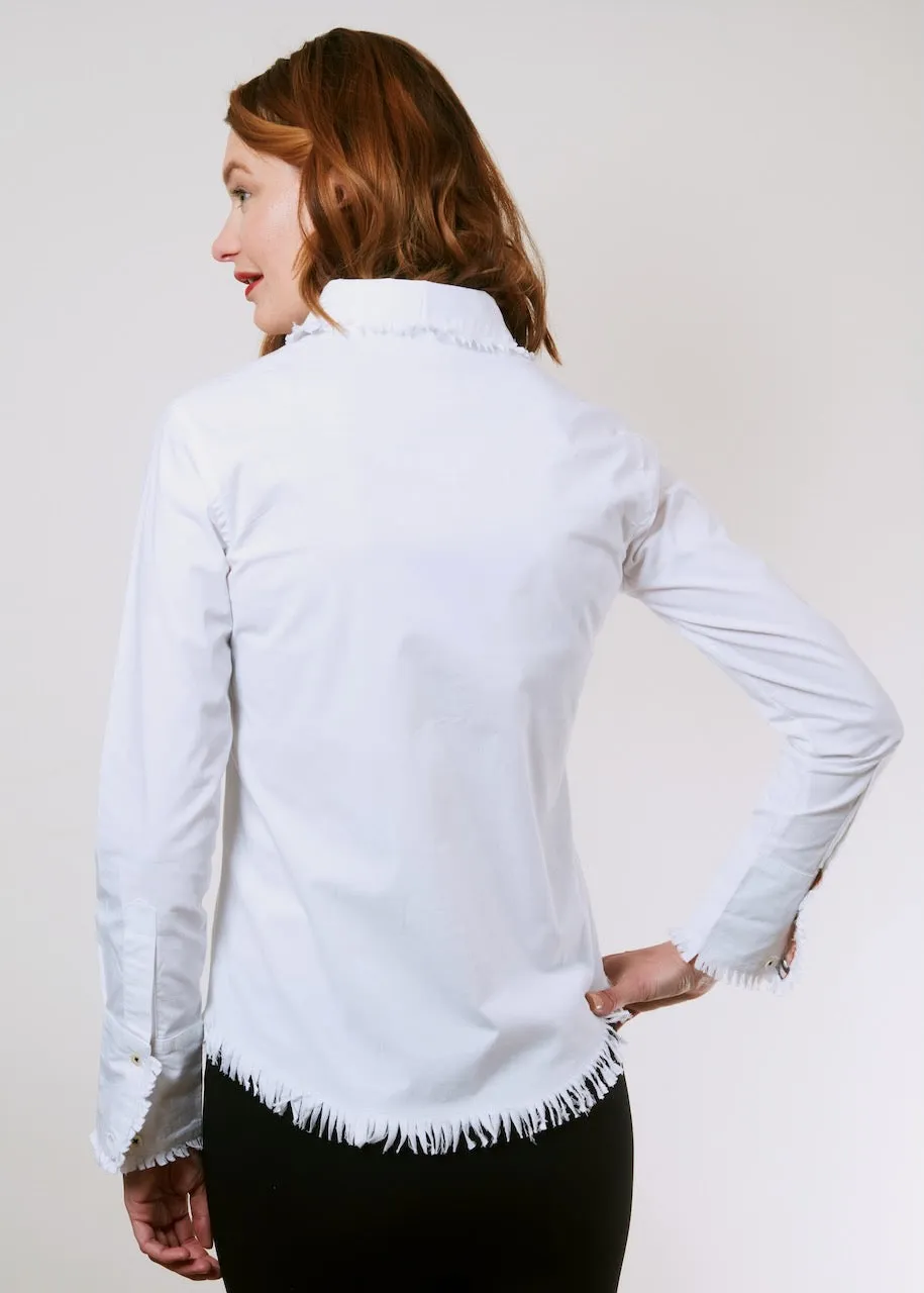 Cape Cod Frayed Shirt - White
