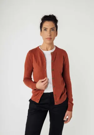 Cardigan BASIC mahagoni melange | MELAWEAR