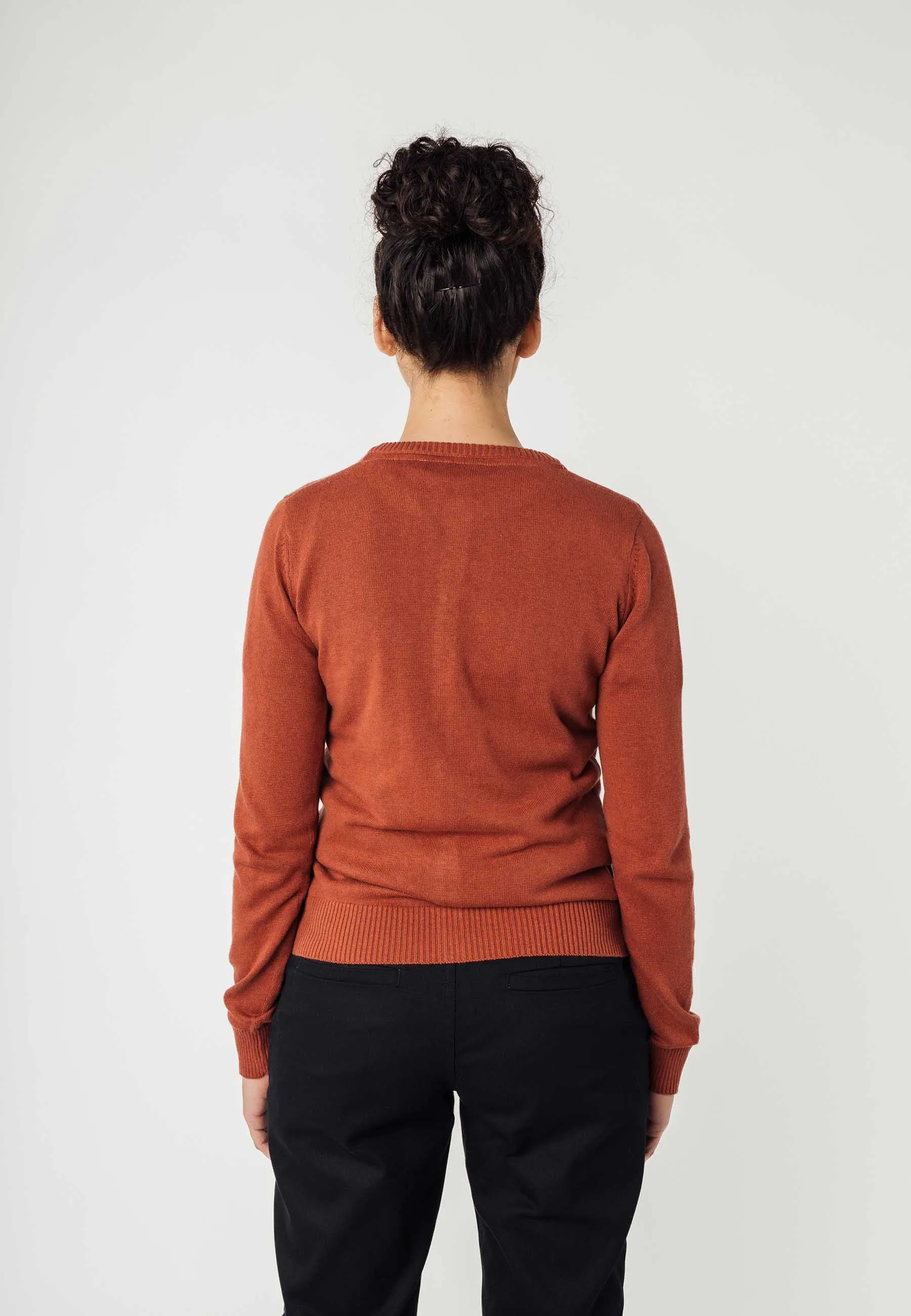Cardigan BASIC mahagoni melange | MELAWEAR