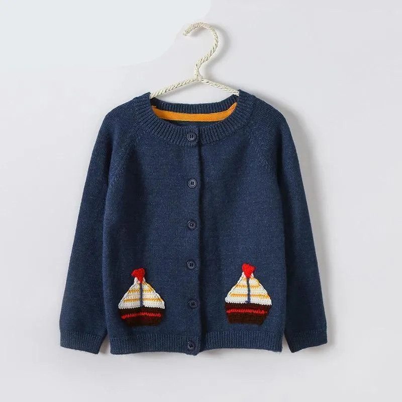Cardigan with Boats or Sheeps