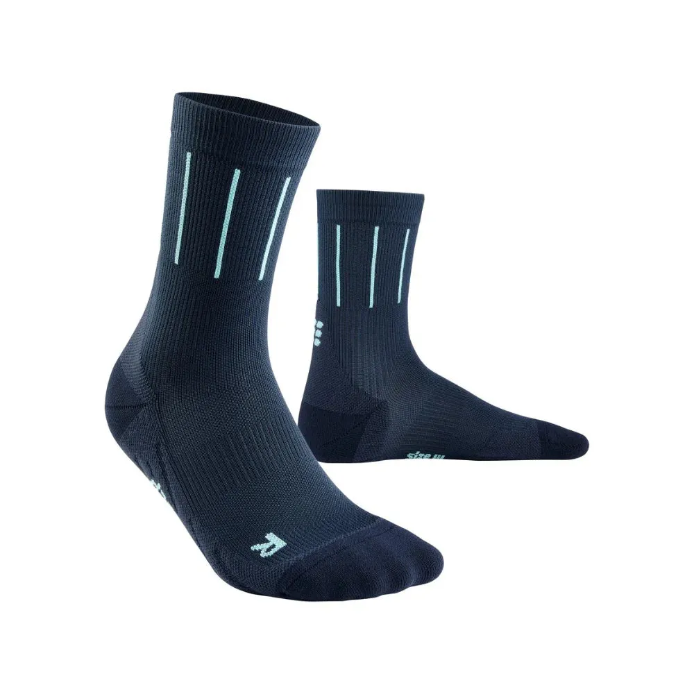 CEP | Pinstripe Mid Cut Compression Sock | Men's | Blue