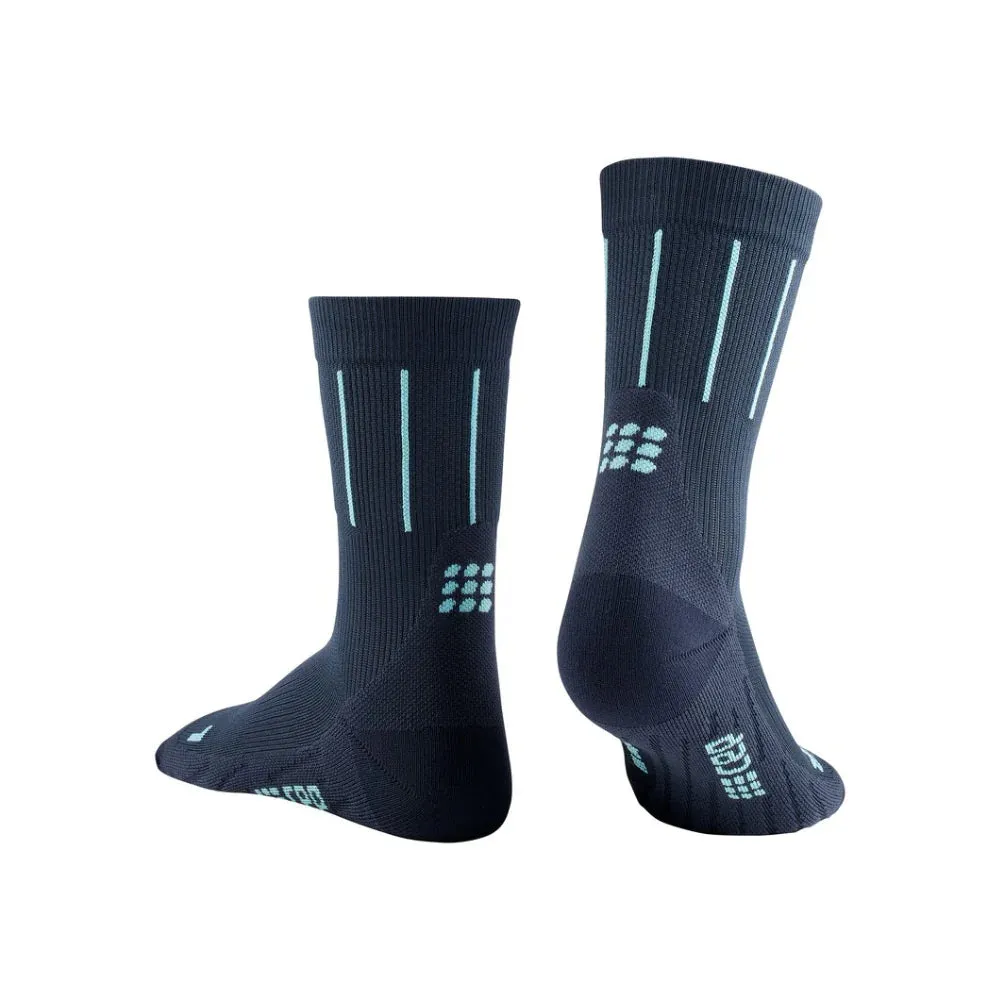 CEP | Pinstripe Mid Cut Compression Sock | Men's | Blue