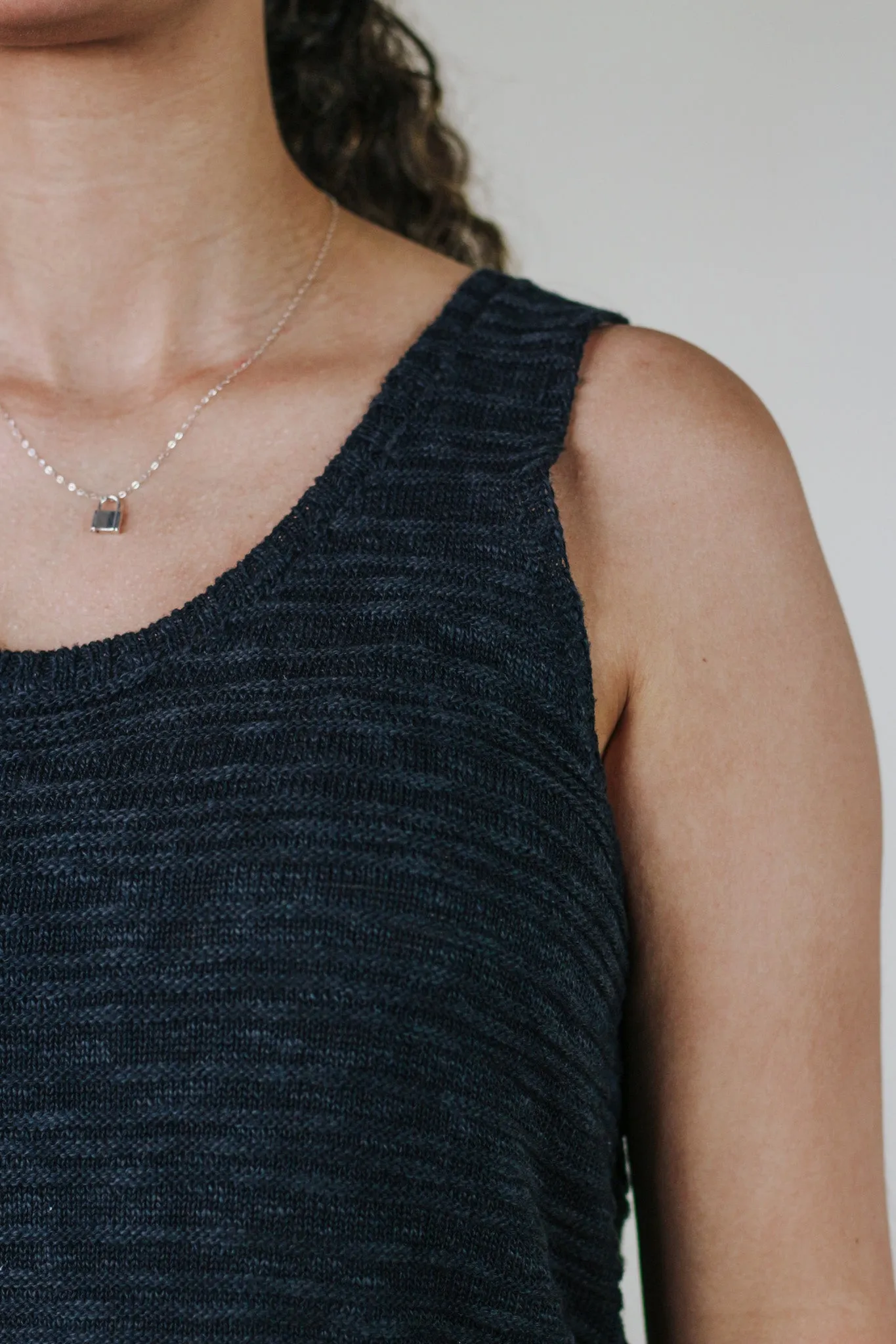 Cherri Knit Black Tank Top