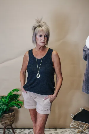 Cherri Knit Black Tank Top