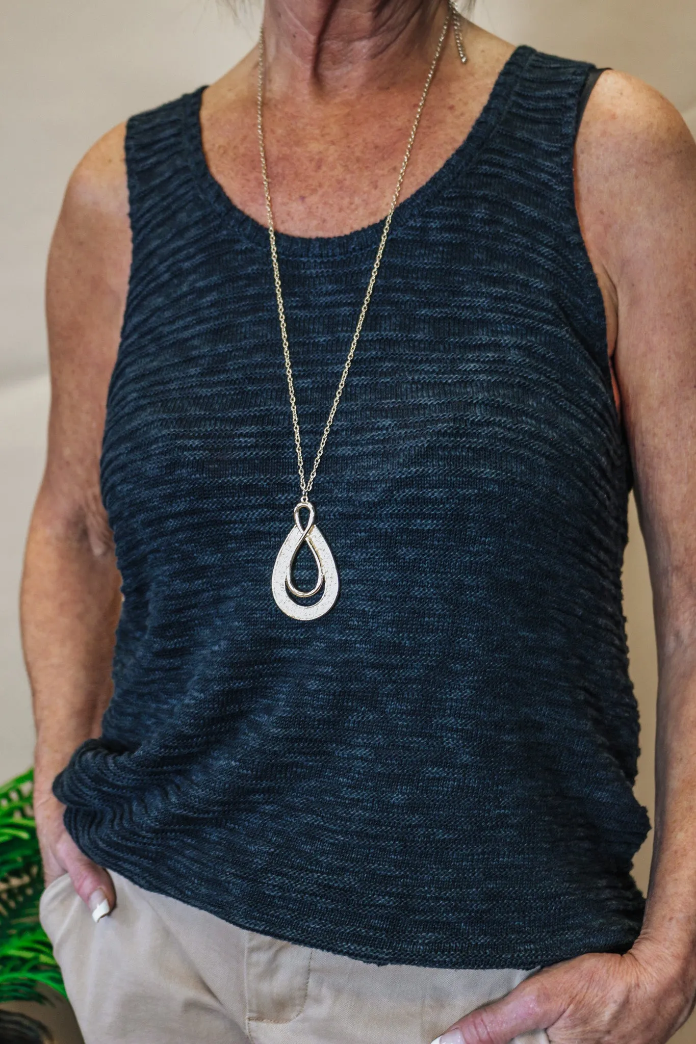 Cherri Knit Black Tank Top