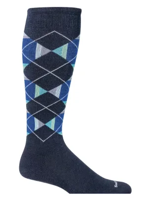 Compression Sock Prism Argyle -Navy -Large/Extra Large