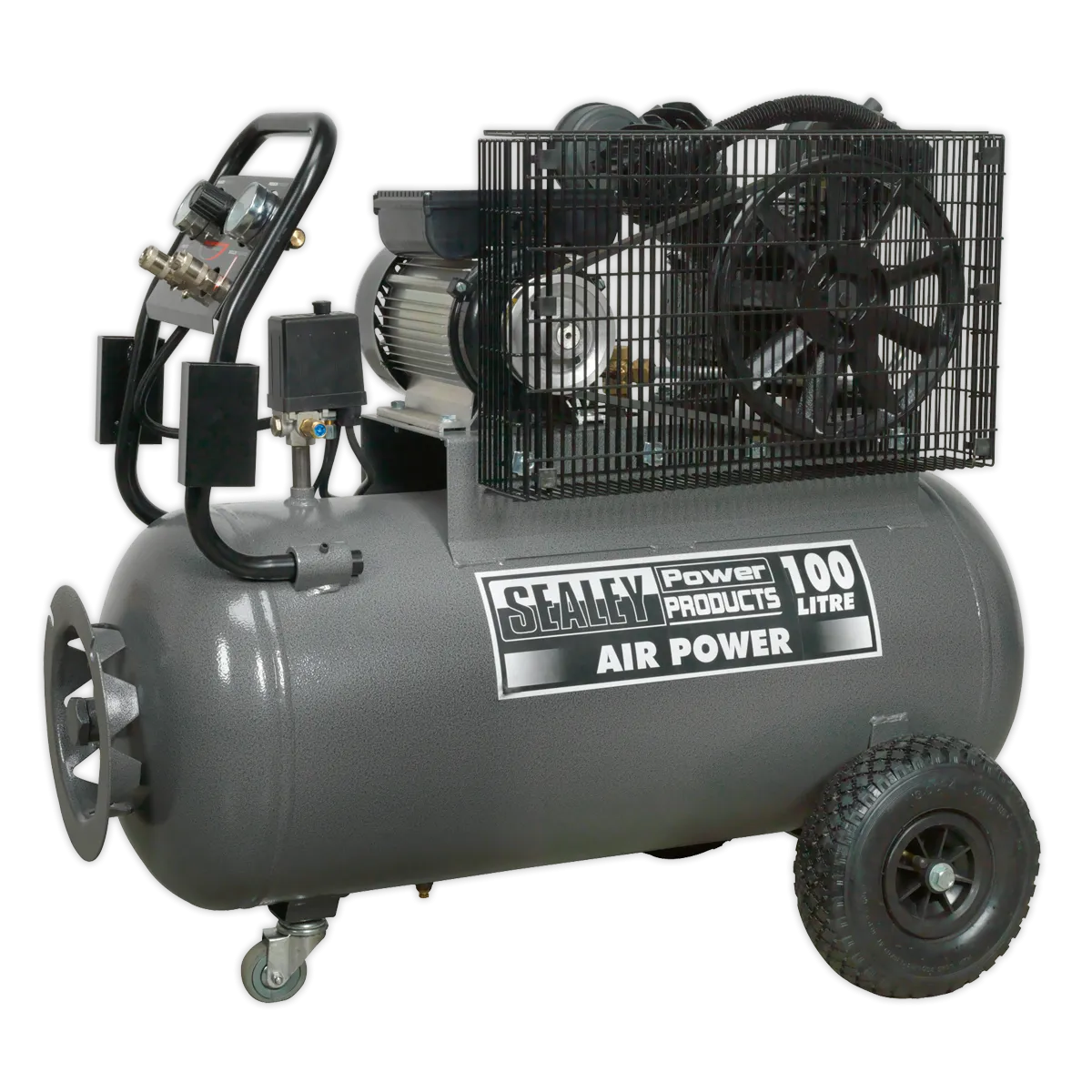 Compressor 100L Belt Drive 3hp with Front Control Panel
