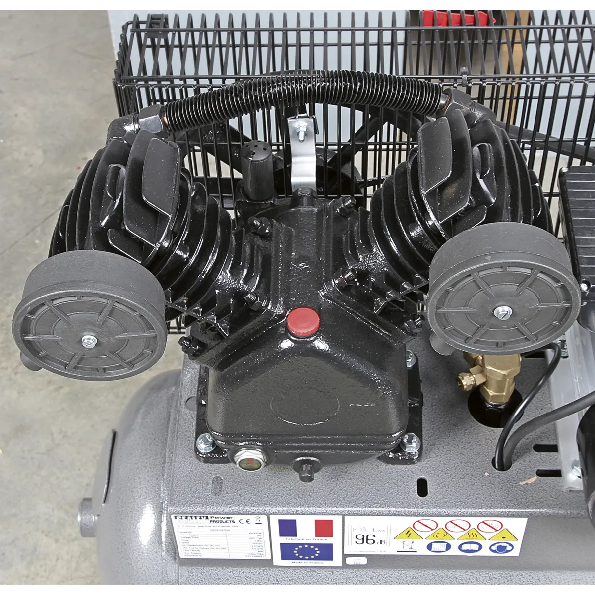 Compressor 100L Belt Drive 3hp with Front Control Panel
