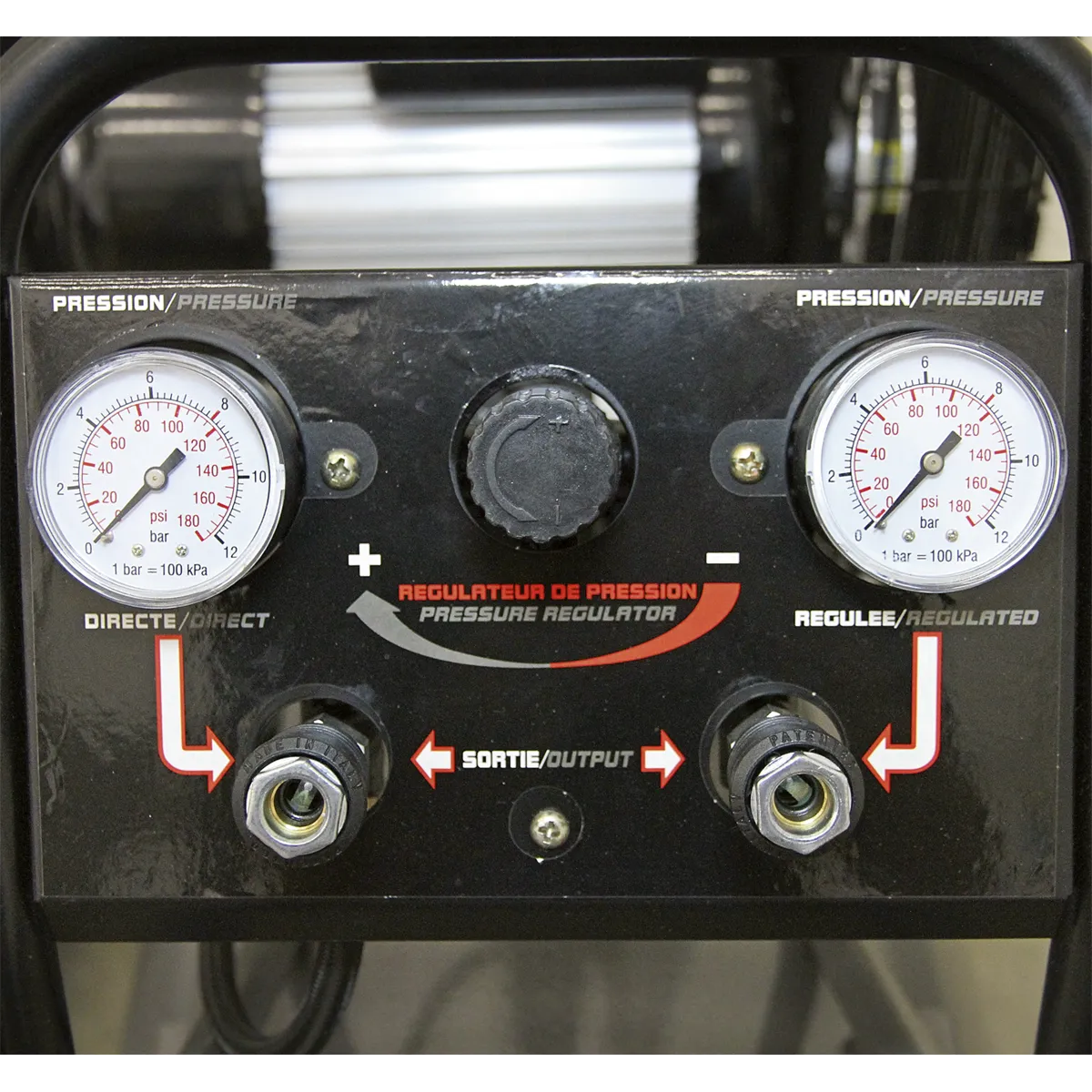 Compressor 100L Belt Drive 3hp with Front Control Panel