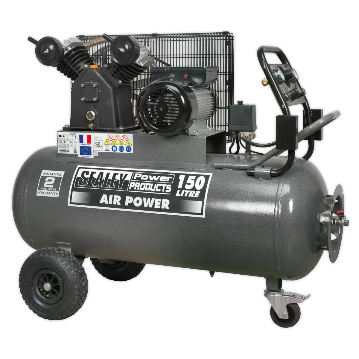 Compressor 150L Belt Drive 3hp with Front Control Panel