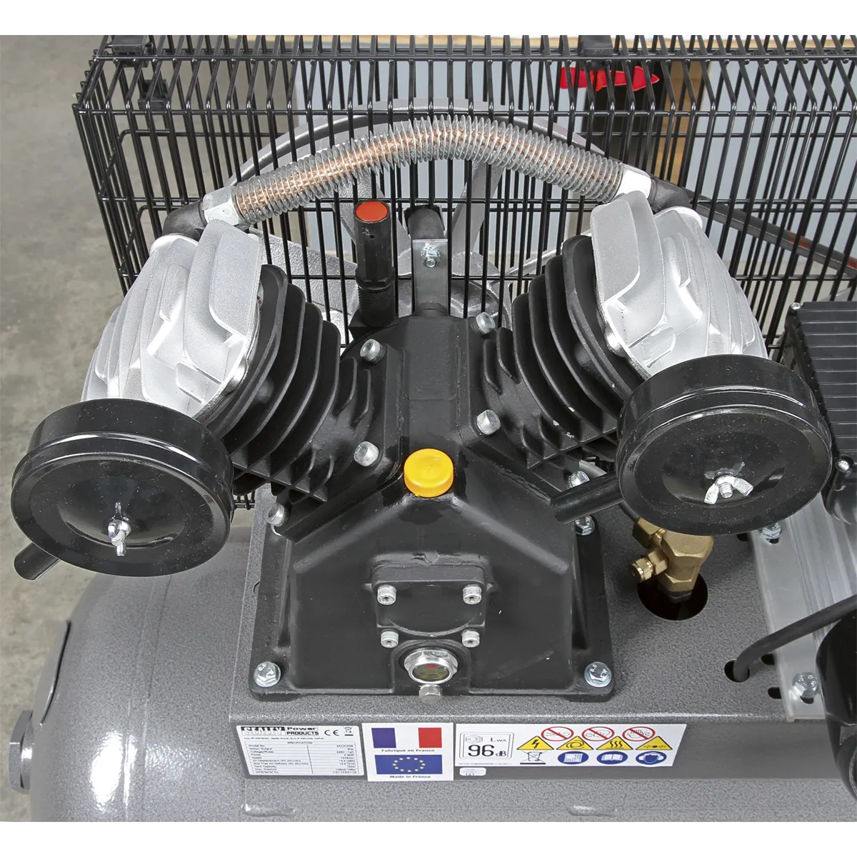 Compressor 200L Belt Drive 3hp with Front Control Panel 415V 3ph