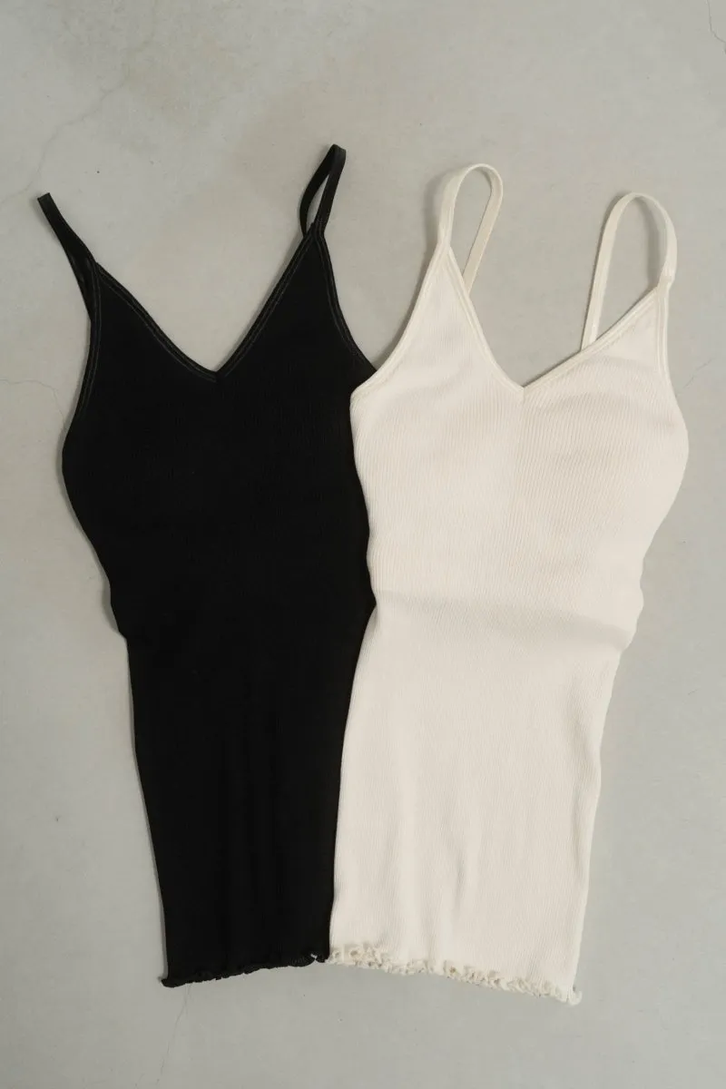 cup in vneck camisole/2color