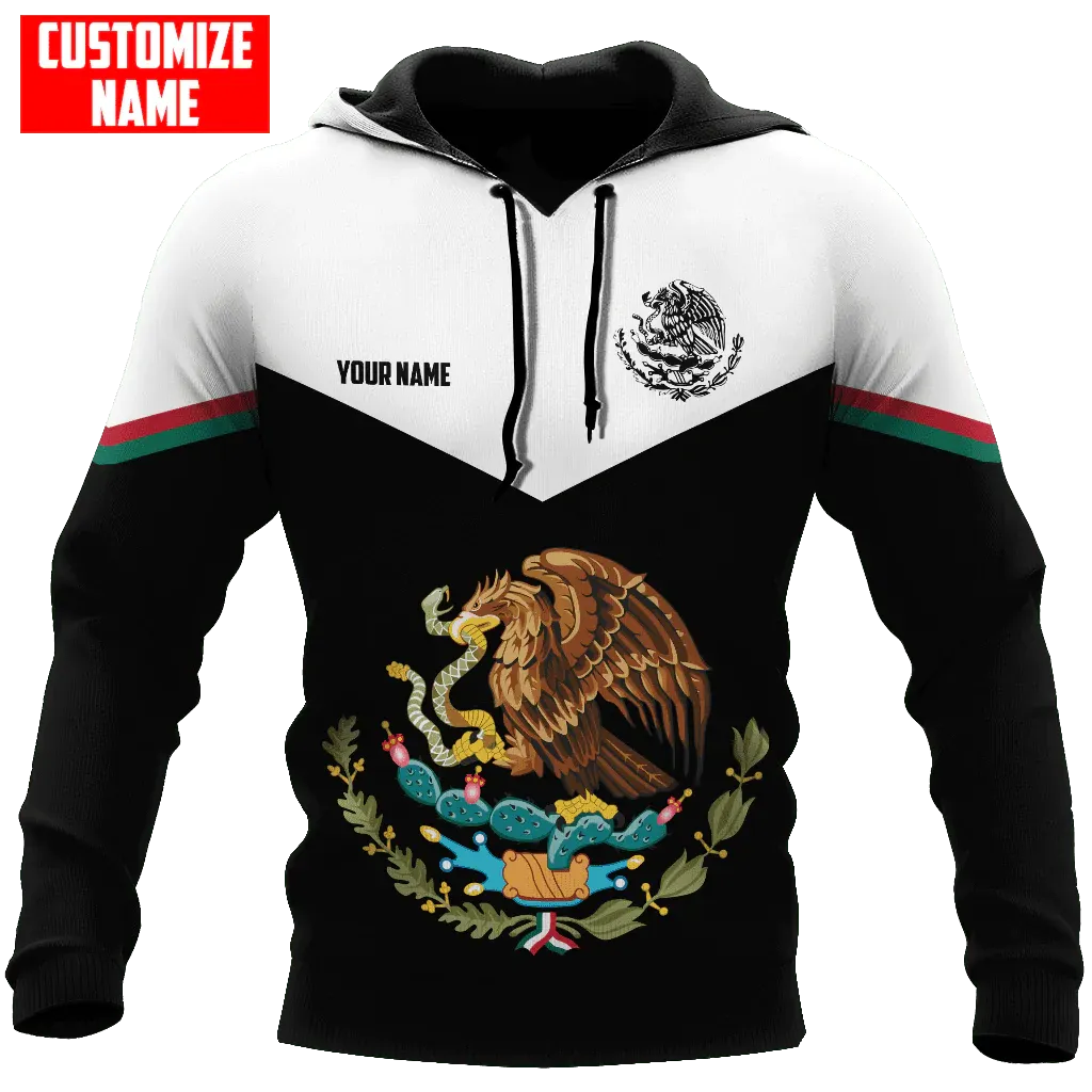 Customized with Name 3D All Over Printed Mexico Hoodie for Men and Women, Mexico Hoodies
