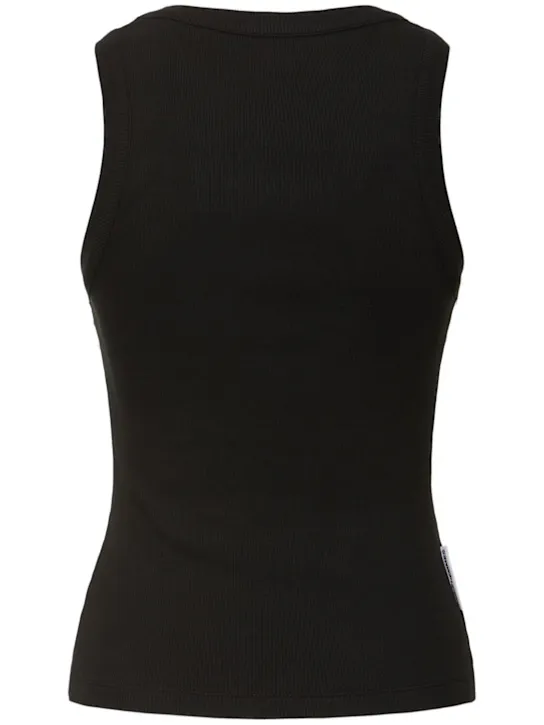 Des Phemmes   Embellished ribbed jersey tank top 