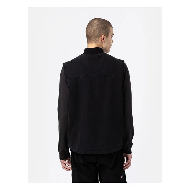 Dickies Duck Canvas Vest Stone Washed Black