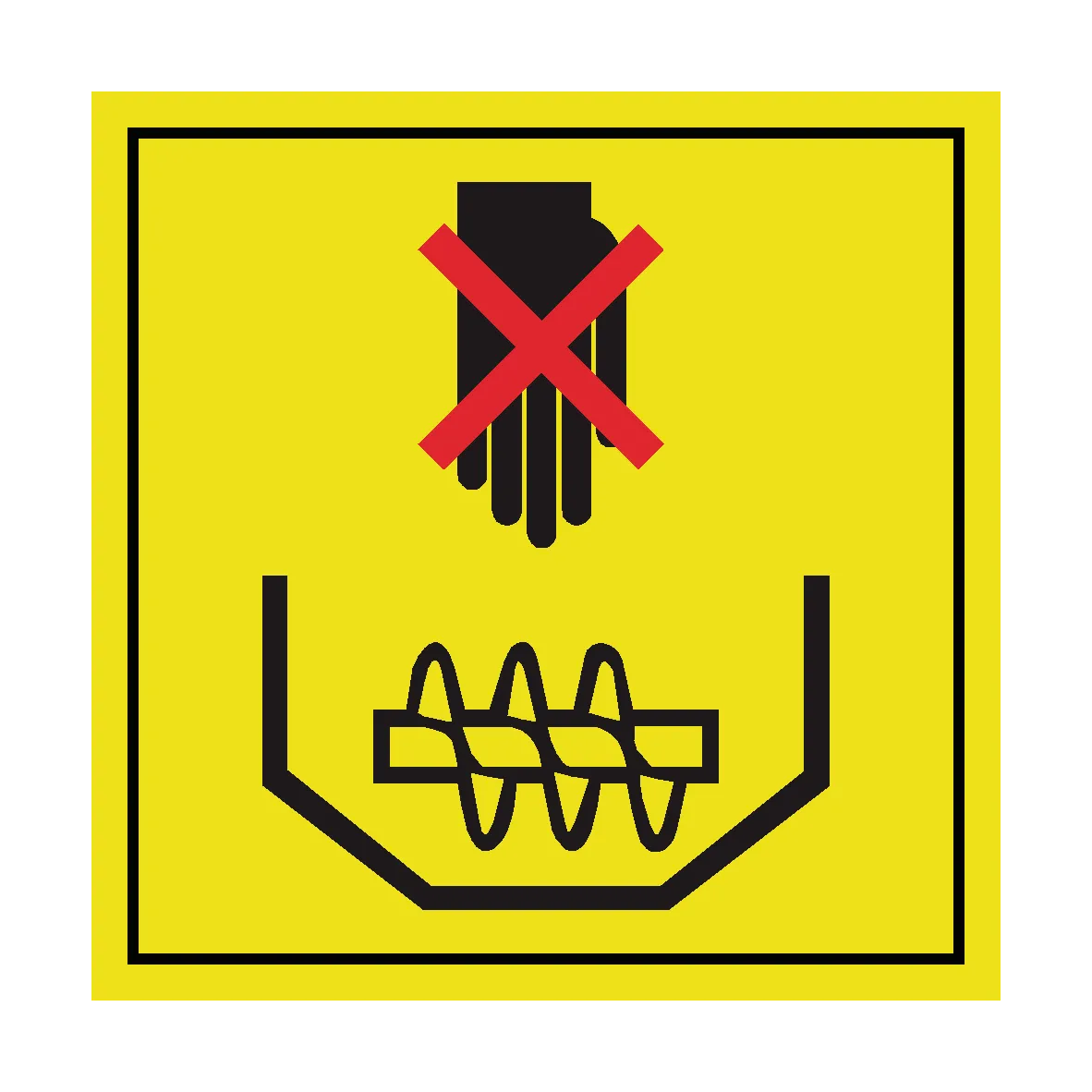 Do Not Reach In To Grain Tank Label