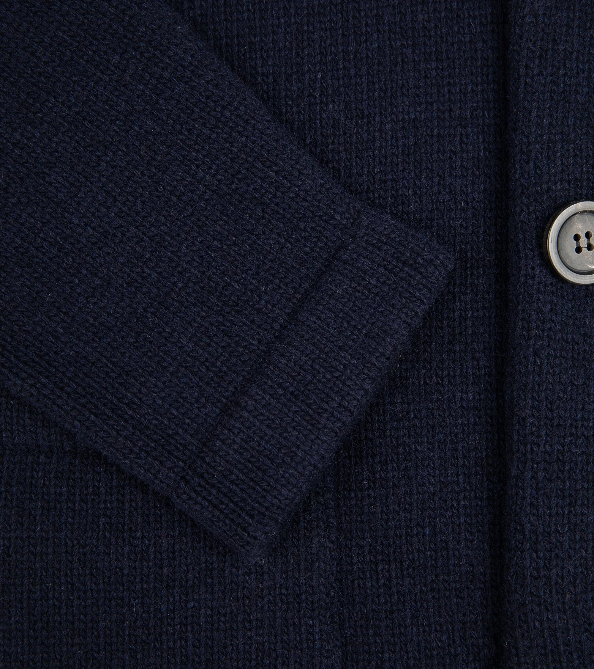Doppiaa Aalviero Wool Knit Cardigan Jacket: Navy