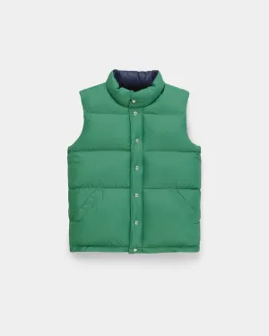 Down Italian Vest - Streakfree Nylon - Green (Final Sale)