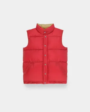 Down Italian Vest - Streakfree Nylon - Red (Final Sale)
