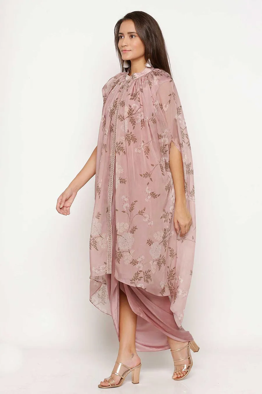 Drape Dress & Cape Co-Ord Set