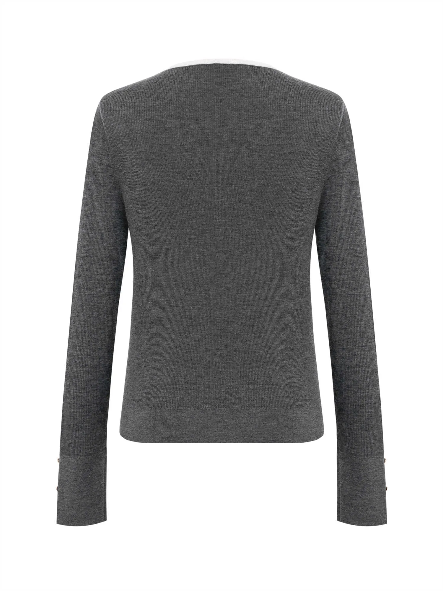 EP YAYING Wool V-neck Knitted Cardigan