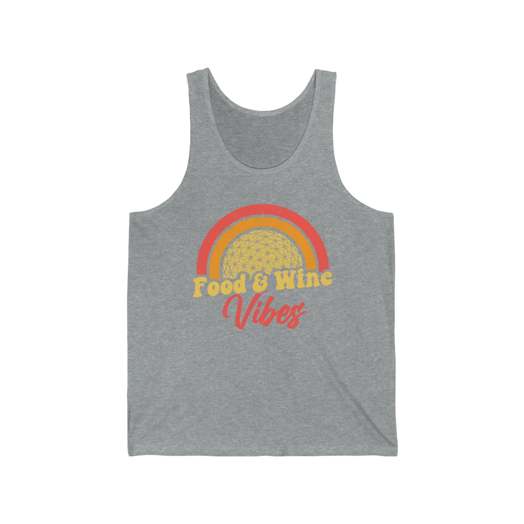 EPCOT Food & Wine Vibes Red Rainbow Unisex Tank Top