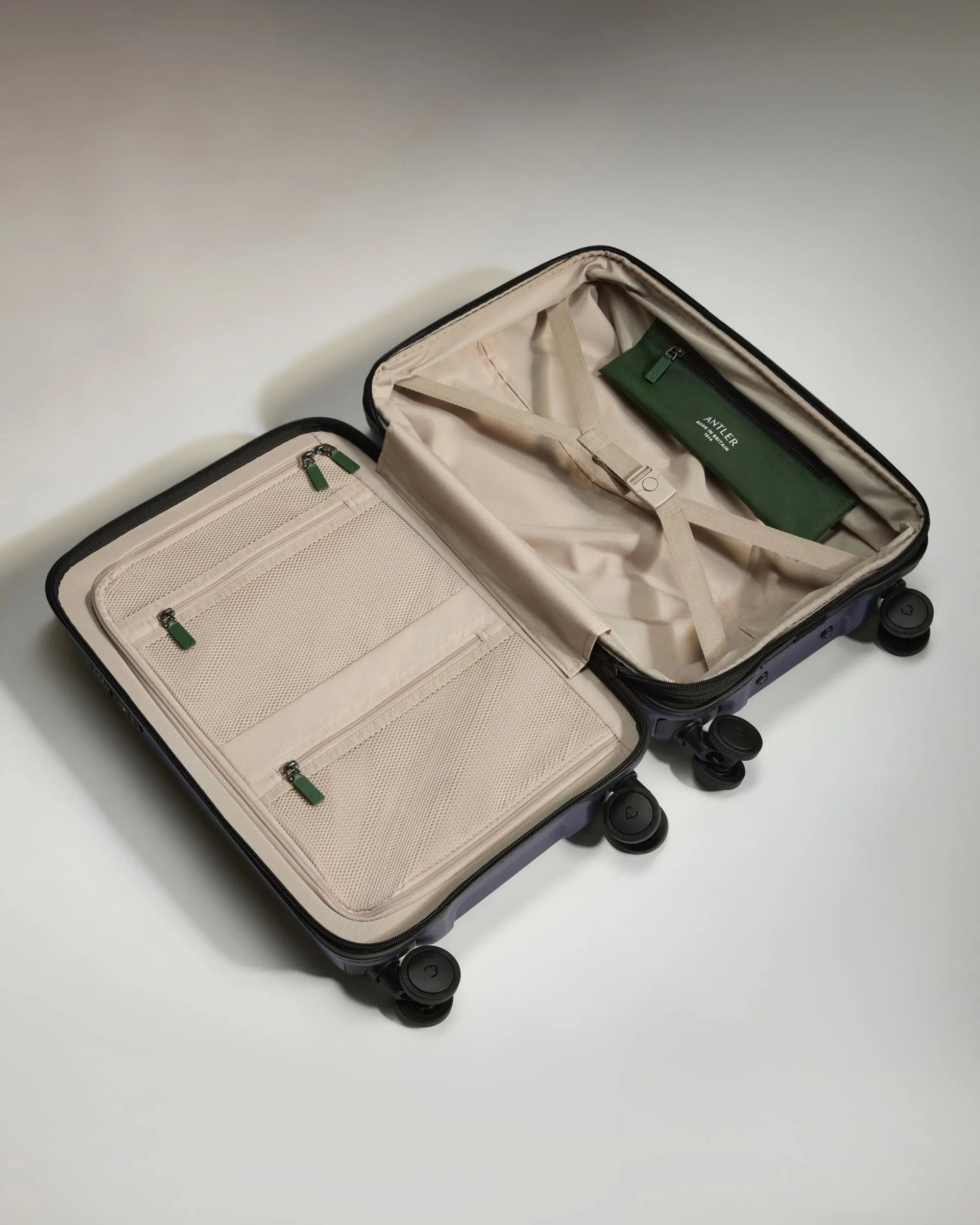 Expandable Cabin Suitcase Set in Indigo Blue - Icon Stripe
