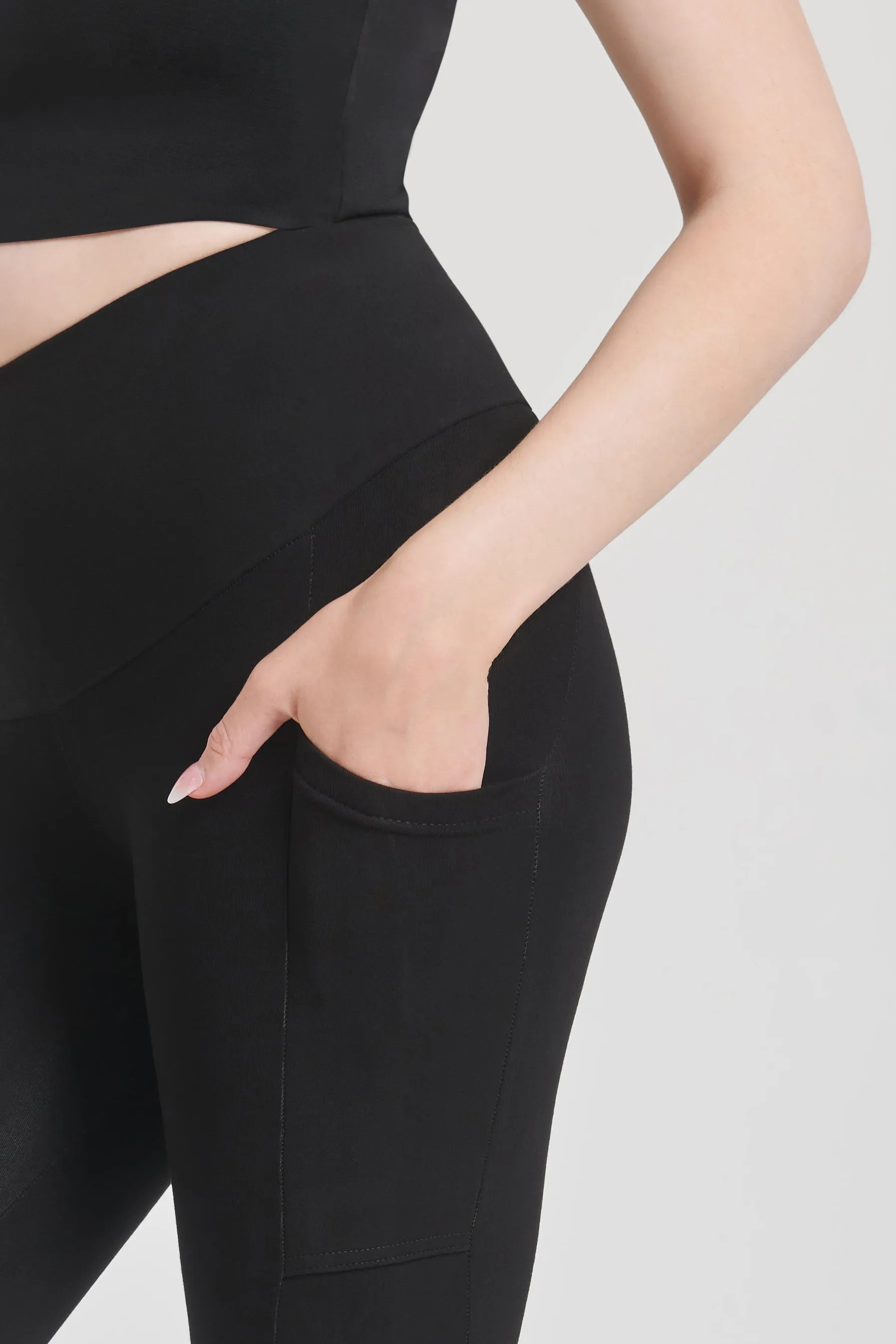 Extra Strong Compression Tummy Control Pocket Leggings USA SIZING