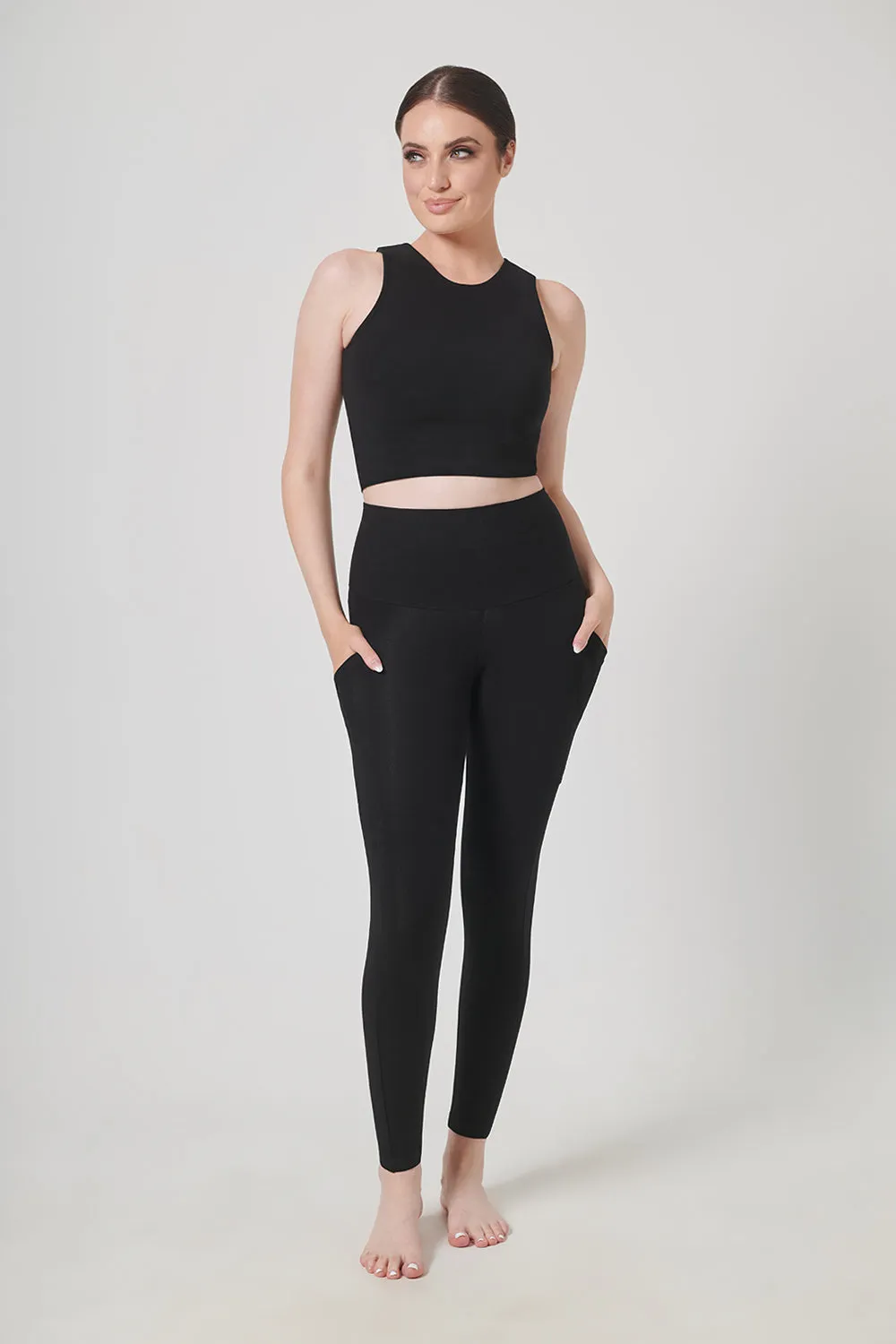Extra Strong Compression Tummy Control Pocket Leggings USA SIZING