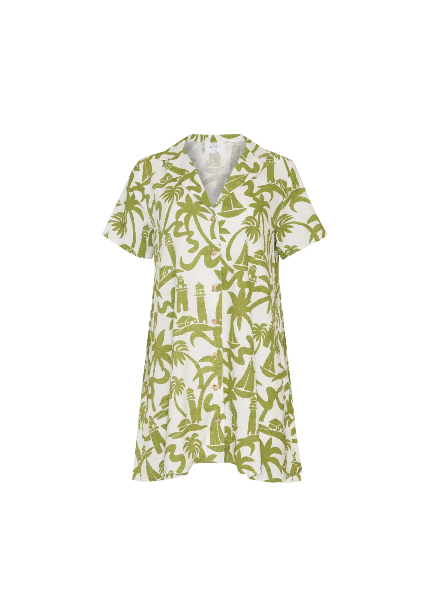 Girl and the Sun - Bliss Mini Dress - Lighthouse Print