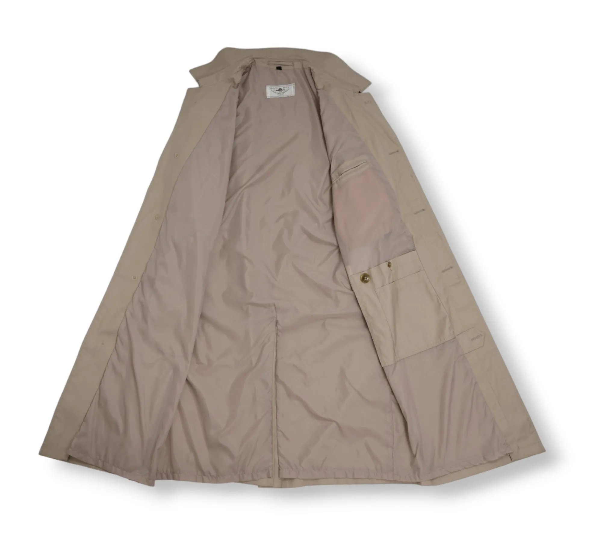 Grand Man - Beige Belted Coat 52