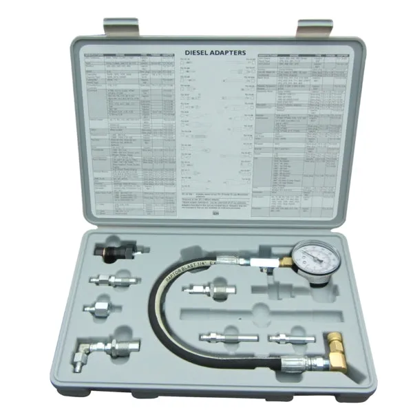 GT-STTU1552 - Diesel Compression Tester - 64mm Gauge, 1000psi & 70Bar Calibration, 420mm Hose