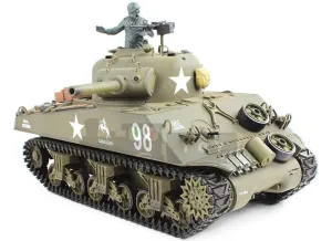 Heng Long HUI NA 6.0 1-16 U.S.A M4A3 "Sherman" RC Tank (BB AND IR) 3898-1
