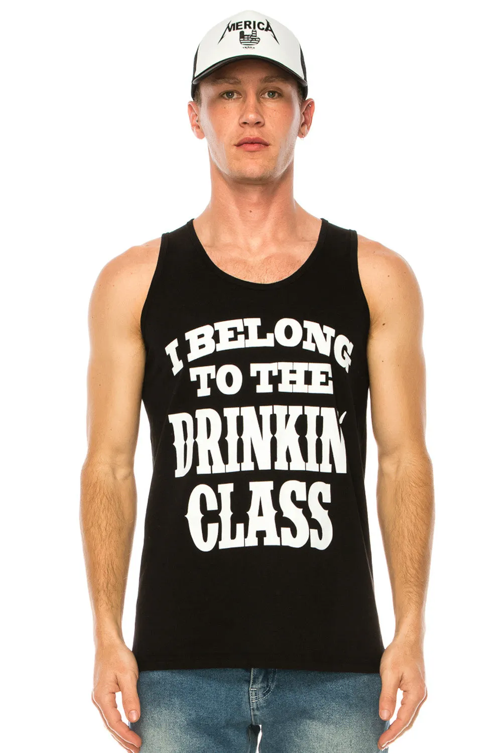 I BELONG TO THE DRINKIN CLASS MEN'S TANK