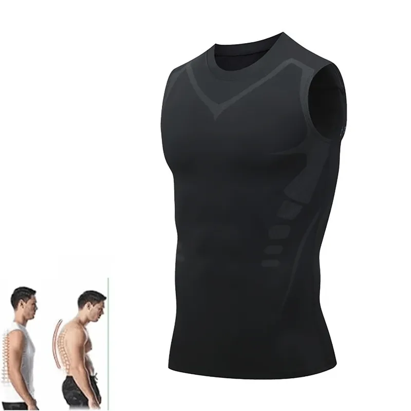Ice-Silk Men’s Shaping Vest – Slimming Compression Tank Top for Tummy Control, Quick-Dry Fitness Wear for a Sculpted Look