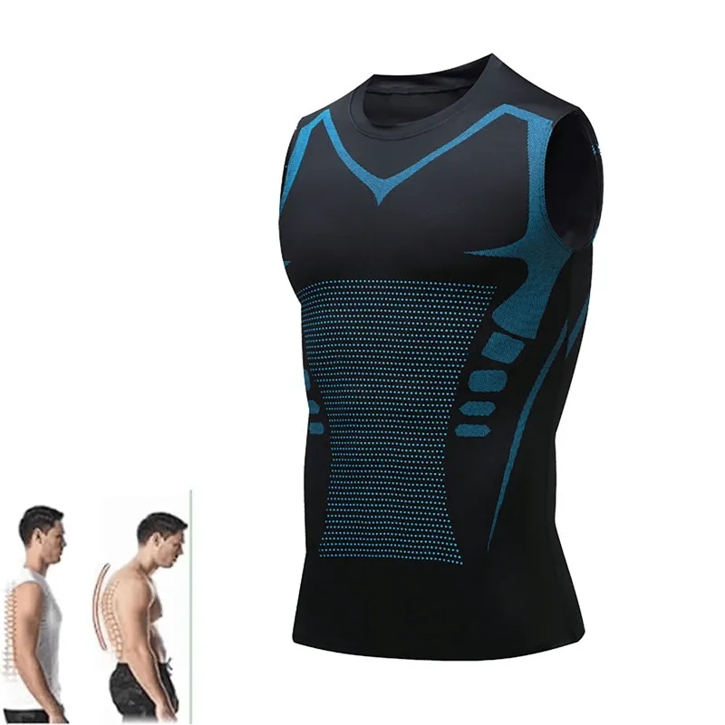Ice-Silk Men’s Shaping Vest – Slimming Compression Tank Top for Tummy Control, Quick-Dry Fitness Wear for a Sculpted Look