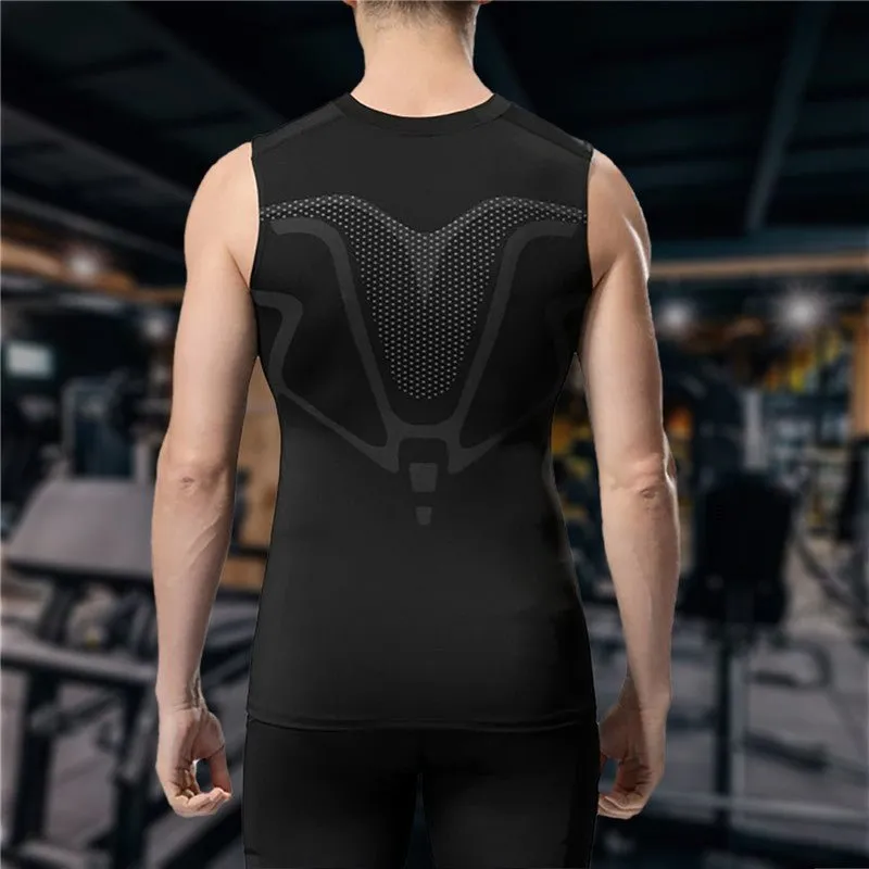 Ice-Silk Men’s Shaping Vest – Slimming Compression Tank Top for Tummy Control, Quick-Dry Fitness Wear for a Sculpted Look