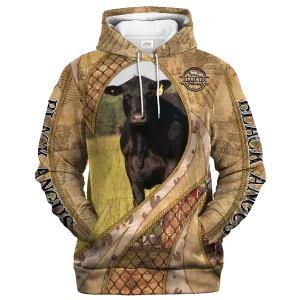 In The Memories Of Black Angus Hoodie, Cute Cow Hoodie 3D All Over Print