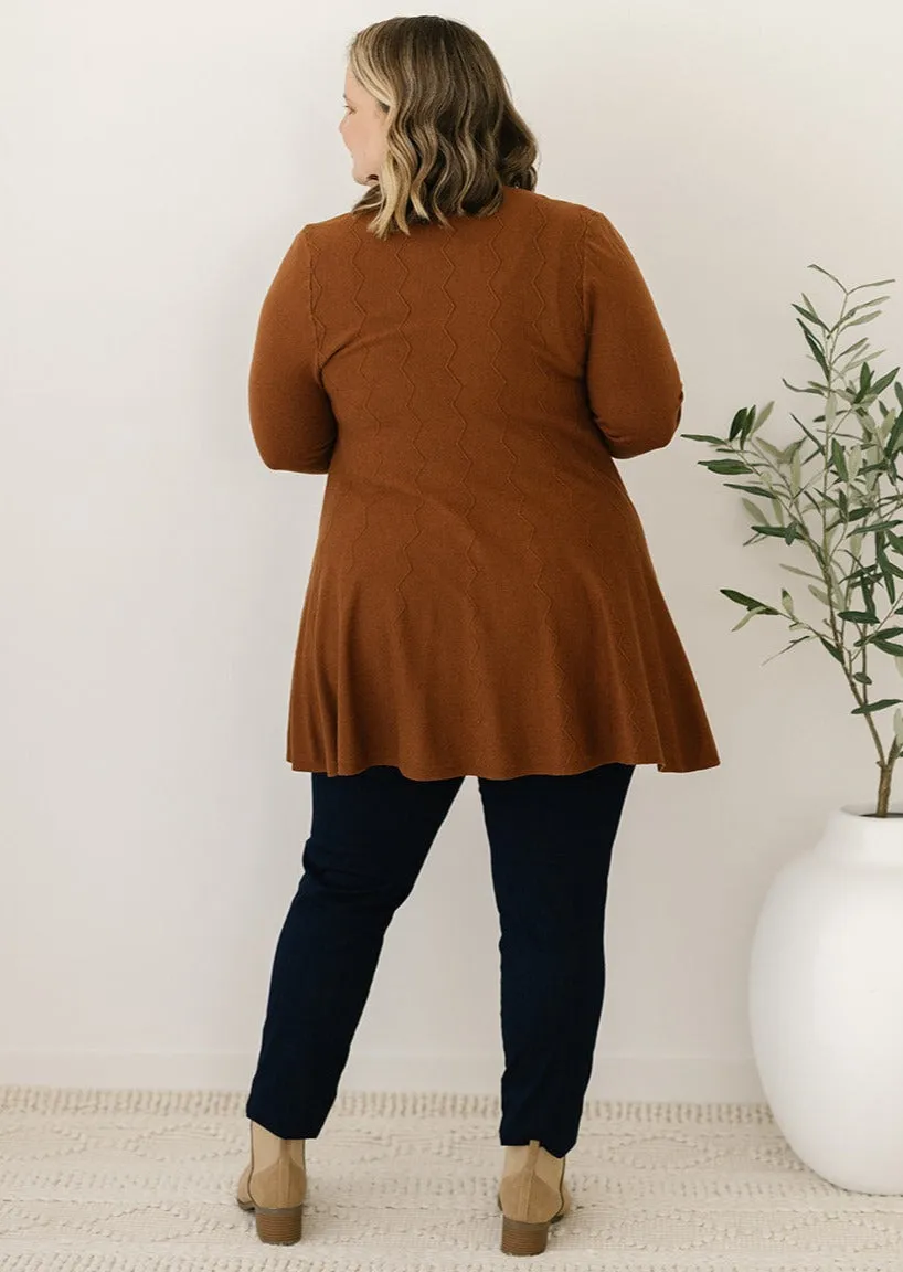 Jasper Swing Cardigan in Chocolate Brown