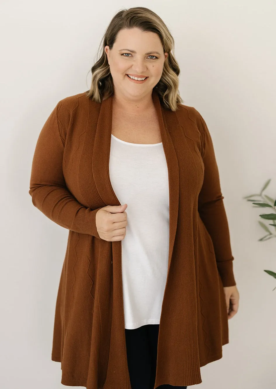 Jasper Swing Cardigan in Chocolate Brown
