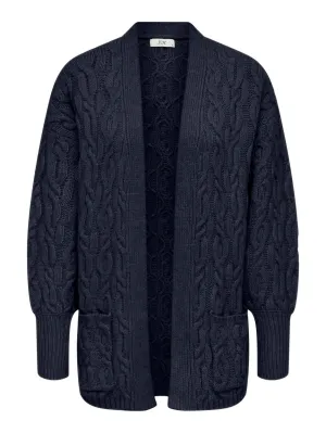 Jdybliss Ls Open Long Cable Cardiga - Navy