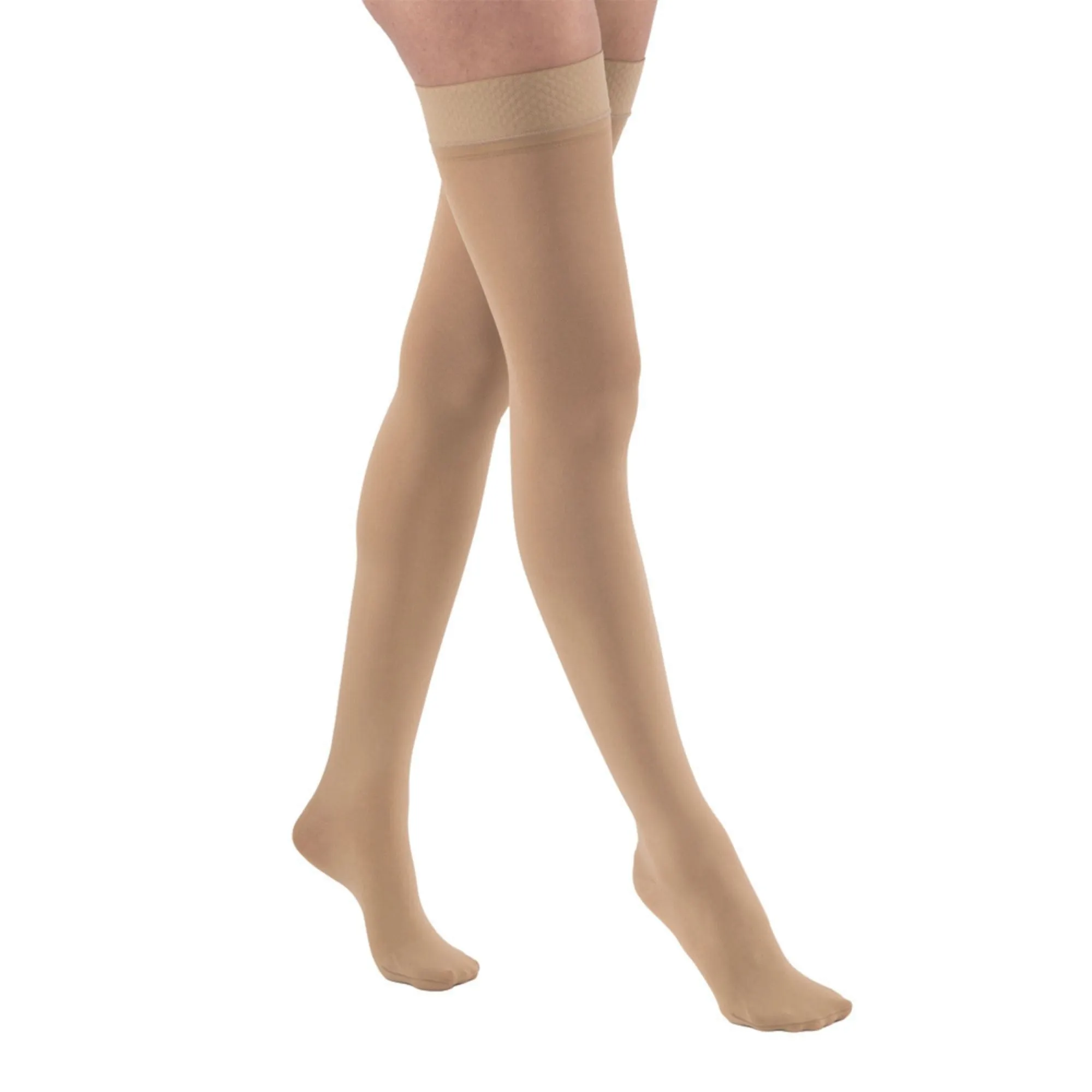 JOBST Relief 30-40 mmHg Compression Stockings, Thigh High Silicone Band, Closed Toe