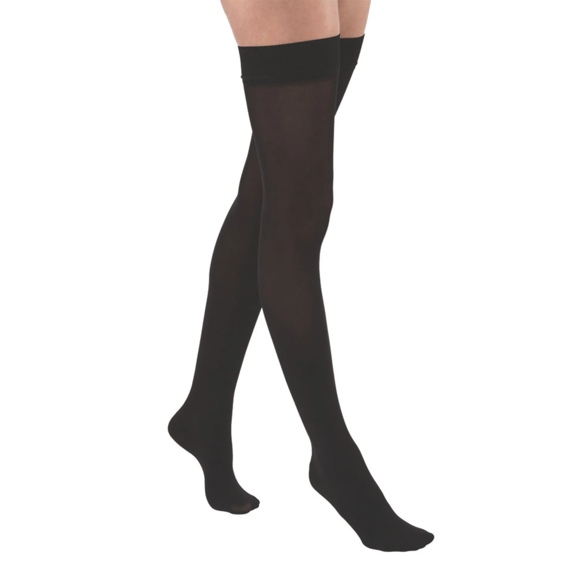 JOBST Relief 30-40 mmHg Compression Stockings, Thigh High Silicone Band, Closed Toe